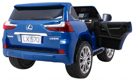 Lexus LX570 Lakierowane Autko dla 2 dzieci Niebieski  SUV + Pilot