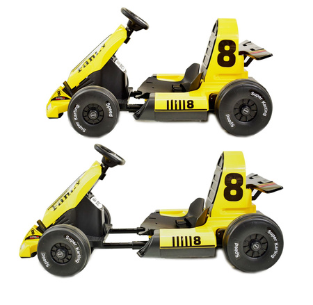 SZYBKI GOKART FANCY NA AKUMULATOR 12V, REGULOWANA  - ROZSUWANA RAMA,  SUPER ZABAWA\BDQ-8