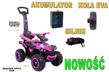 QUAD NA AKUMULATOR, JEŹDZIK, ODPYCHACZ, PCHACZ -  POJAZD WIELOFUNKCYJNY /921A