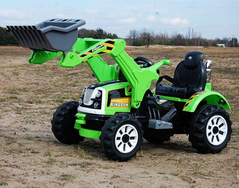 MOCNY TRAKTOR Z ŁYŻKĄ KINGDOM 12V  DWIE PRĘDKOŚCI/JS328A