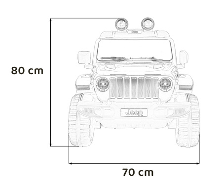 Jeep Wrangler Rubicon na akumulator dla dzieci Biały + Pilot