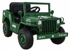 Autko Wojskowe Retro dla dzieci Zielony + Napęd 4x4 + Pilot + 2 Bagażniki