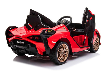 ORYGINALNE LAMBORGHINI SIAN, MIĘKKIE KOŁA, MIĘKKIE SIEDZENIE,  FUNKCJA BUJANIA - FULL OPCJA /QLS6388