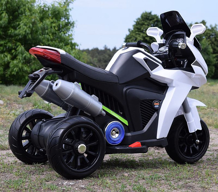 DUŻY MOTOR ŚCIGACZ Z SYMULACJĄ WYDECHU, MIĘKKIE KOŁA  STRONG 2 EXCLUSIVE/6288A