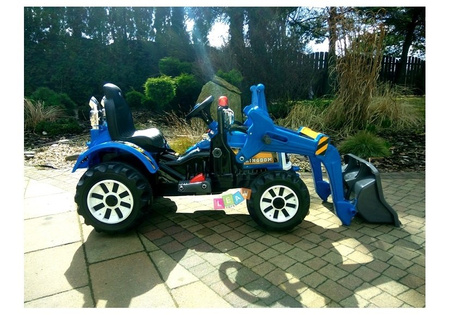 MOCNY TRAKTOR Z ŁYŻKĄ KINGDOM 12V  DWIE PRĘDKOŚCI/JS328A