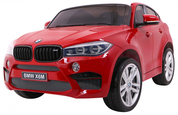 SUV BMW X6M XXL dla 2 dzieci Lakier Czerwony + Pilot + Ekoskóra