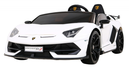 Lamborghini SVJ DRIFT dla 2 dzieci Biały + Funkcja driftu + Pilot