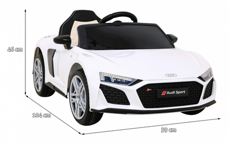 Audi R8 LIFT Samochodzik na akumulator Biały + Pilot