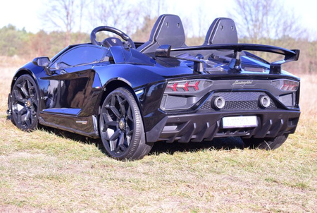 LICENCJONOWANY LAMBORGHINI AVENTADOR SVJ DLA 2 DZIECI FUNKCJA DRIFTU - LAKIER SUPER JAKOŚĆ, MIĘKKIE SIEDZENIE, MIĘKKIE KOŁA/SX2028