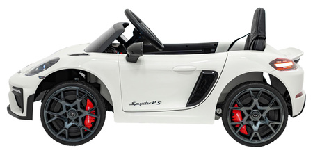 Pojazd Porsche Spyder RS 718 Biały sportowy samochód