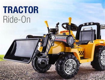 NAJMOCNIEJSZY TRAKTOR Z ŁYŻKĄ  I PILOTEM 12V  TRZY PRĘDKOŚCI/1005A