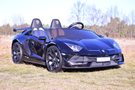 LICENCJONOWANY LAMBORGHINI AVENTADOR SVJ DLA 2 DZIECI FUNKCJA DRIFTU - LAKIER SUPER JAKOŚĆ, MIĘKKIE SIEDZENIE, MIĘKKIE KOŁA/SX2028