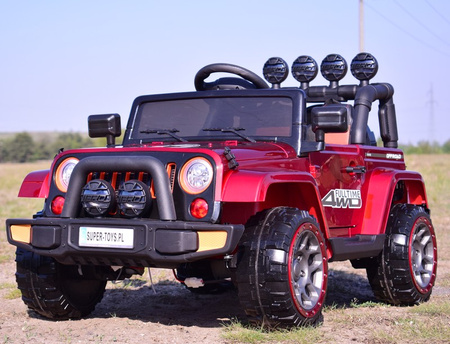 MEGA JEEP  FULLTIME, NAPĘD 4X4,  1X12V ,WOLNY START/ MIĘKKIE KOŁA, FUNKCJA BUJANIA EXCLUSIVE LAKIER/7588