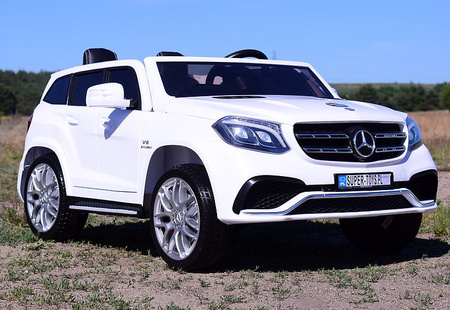 MERCEDES GLS 63,  4 SILNIKI, 2X12 V, MIĘKKIE KOŁA, MIĘKKIE SIEDZENIE, KLIMATYZACJA DLA 2 DZIECI/HL228