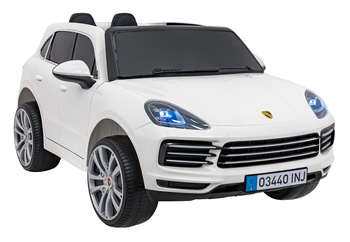 Porsche Cayenne S na akumulator dla dzieci Lakier Biały SUV + Pilot