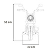 Motorek Chopper FASTER na akumulator dla dzieci Biały + Radio FM + Panel audio + LED