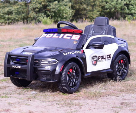 AUTO NA AKUMULATOR DODGE CHARGER  POLICJA, KOGUTY, DŹWIĘKI, PILOT/ZB-911