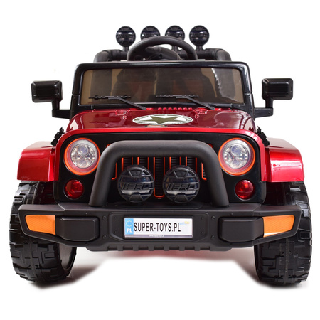 MEGA JEEP  FULLTIME, NAPĘD 4X4,  1X12V ,WOLNY START/ MIĘKKIE KOŁA, FUNKCJA BUJANIA EXCLUSIVE LAKIER/7588