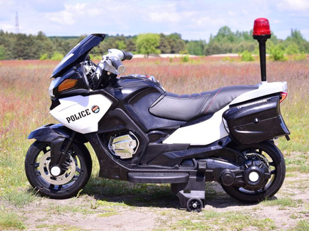 NAJWIĘKSZY SUPER SZYBKI MOTOR  ŚCIGACZ POLICYJNY 118, MIĘKKIE KOŁA, MIĘKKIE SIEDZENIE, GAZ W RĄCZCE, HAMULEC /HZB118