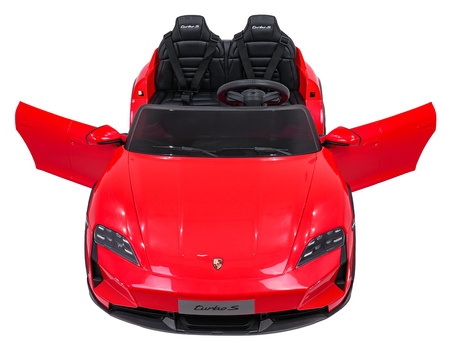 Pojazd Porsche Taycan Turbo S Czerwony