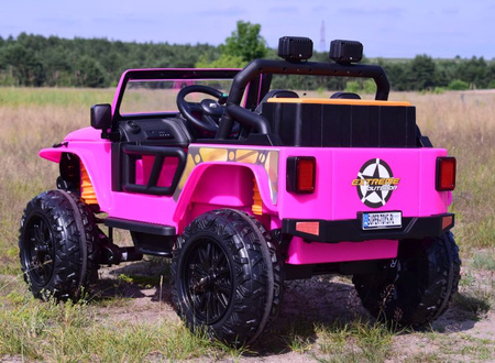 MEGA JEEP 4 SPEED  DLA DZIECKA I DLA RODZICA  4x4, DO 100 kg - STEROWANIE TELEFONEM, WALIZKA - HIT/XB1118