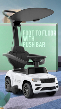JEŹDZIK, PCHACZ, ODPYCHACZ, POJAZD NA AKUMULATOR- JEEP CHEROKEE,  DASZEK ,DŹWIĘKI/JQ606