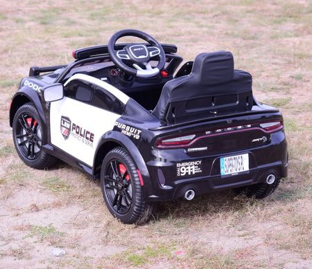 AUTO NA AKUMULATOR DODGE CHARGER  POLICJA, KOGUTY, DŹWIĘKI, PILOT/ZB-911