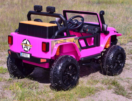 MEGA JEEP 4 SPEED  DLA DZIECKA I DLA RODZICA  4x4, DO 100 kg - STEROWANIE TELEFONEM, WALIZKA - HIT/XB1118
