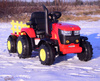 MEGA TRAKTOR NA AKUMULATOR Z PRZYCZEPĄ. MIĘKKIE SIEDZENIE, PILOT, /HL3388