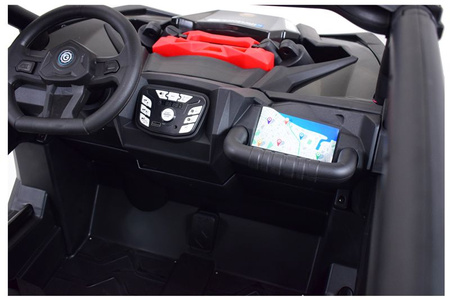 MEGA BUGGY UTV POLICJA TURBO R FOX DLA 2 DZIECI 4X200 W, 24V, SUPER MOC, WSPOMAGANIE/XB2118