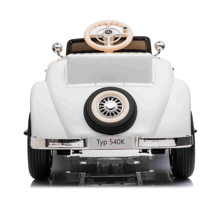 MERCEDES  RETRO TYP 540K DLA DZIECKA I DLA RODZICA, MIĘKKIE KOŁA EVA, MIĘKKIE SIEDZENIE,  FULL OPCJA/A200
