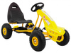 Gokart Champion na pedały dla dzieci 3+ Żółty + Pompowane opony + Regulowane siedzisko + Ręczny hamulec