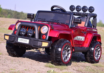 MEGA JEEP  FULLTIME, NAPĘD 4X4,  1X12V ,WOLNY START/ MIĘKKIE KOŁA, FUNKCJA BUJANIA EXCLUSIVE LAKIER/7588