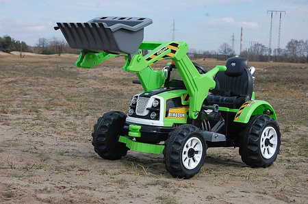 MOCNY TRAKTOR Z ŁYŻKĄ KINGDOM 12V  DWIE PRĘDKOŚCI/JS328A