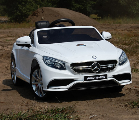 MERCEDES S63 AMG LICENCJA,  MIĘKKIE KOŁA EVA FULL OPCJA/HL169