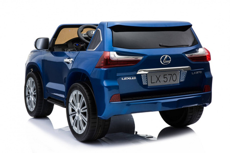 Lexus LX570 Lakierowane Autko dla 2 dzieci Niebieski  SUV + Pilot