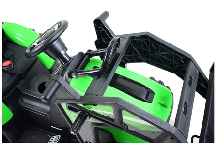 MEGA TRAKTOR Z ŁADOWARKĄ,KOPARKĄ, PRZYCZEPĄ 24 V SUPER-MOC SX-2068-ZIELONY