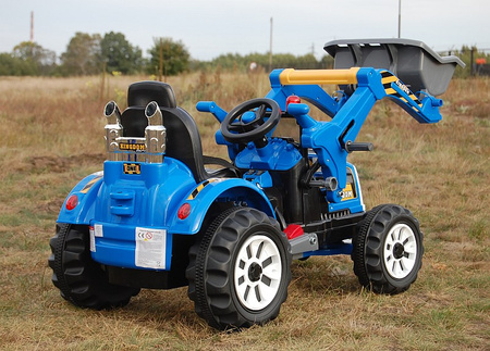 MOCNY TRAKTOR Z ŁYŻKĄ KINGDOM 12V  DWIE PRĘDKOŚCI/JS328A