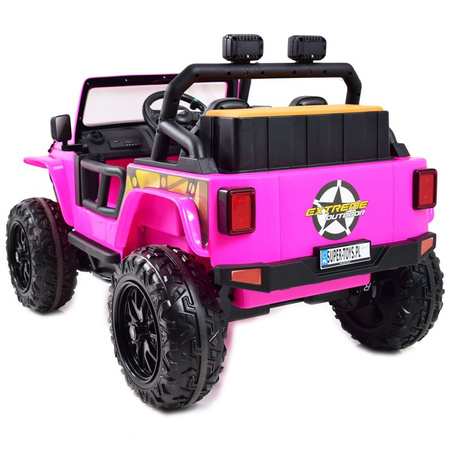 MEGA JEEP 4 SPEED  DLA DZIECKA I DLA RODZICA  4x4, DO 100 kg - STEROWANIE TELEFONEM, WALIZKA - HIT/XB1118