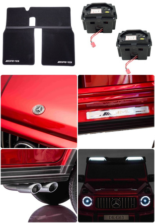 OLBRZYMI MERCEDES G63 NA AKUMULATOR 800 W,2X24V DYWANIKI,LAKIER /DKG63