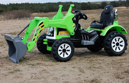 MOCNY TRAKTOR Z ŁYŻKĄ KINGDOM 12V  DWIE PRĘDKOŚCI/JS328A