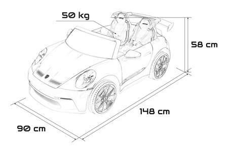 Pojazd Porsche 911 GT3 Czerwony