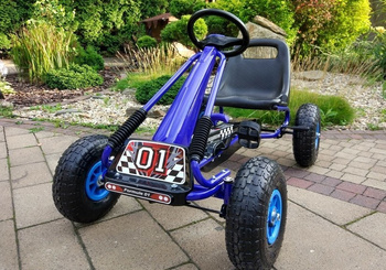 Gokart  Niebieski A-15 Pompowane Koła