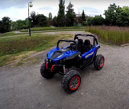 Buggy SuperStar dla dzieci Niebieski + Napęd 4x4 + Pilot + Bagażnik + MP3 LED + Blokada drzwi