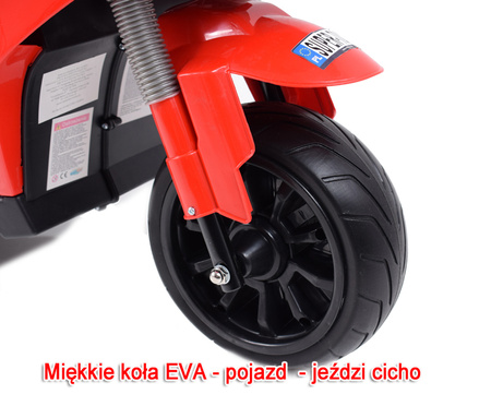 DUŻY MOTOR ŚCIGACZ Z SYMULACJĄ WYDECHU, MIĘKKIE KOŁA  STRONG 2 EXCLUSIVE/6288A