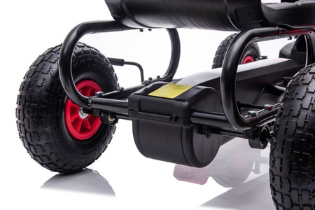 DUŻY GOKART NA PEDAŁY SUPER POWER 5, POMPOWANE KOŁA/G18