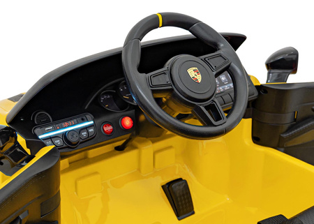 Pojazd Porsche Spyder RS 718 Żółty samochód sportowy