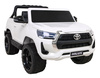 Toyota Hilux na akumulator dla dzieci Biały Pickup + Napęd 4x4 + Pilot + 2 bagażniki