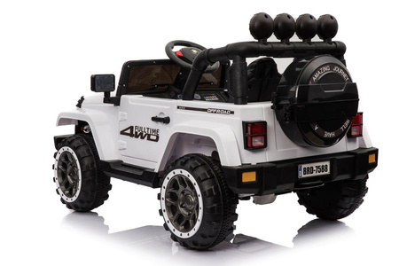 MEGA JEEP  FULLTIME, NAPĘD 4X4,  1X12V ,WOLNY START/ MIĘKKIE KOŁA,  FUNKCJA BUJANIAEXCLUSIVE/7588