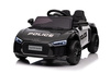 Audi R8 Policja na akumulator dla dzieci + Pilot + EVA + Wolny Start + MP3 LED